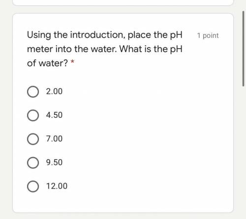 What is the pH of water?