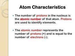 Characteristics of an atom
