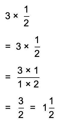 3 x 1/2 in fraction form