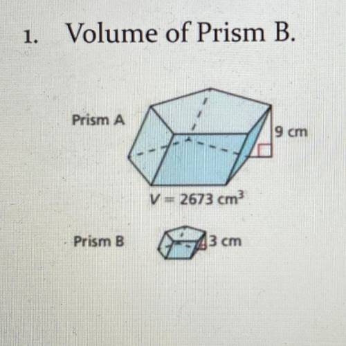 Find the volume of Prism B (similar prisms)