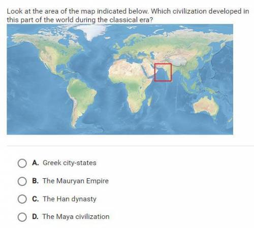 Look at the area of the map indicated below. Which civilization developed in this part of the world