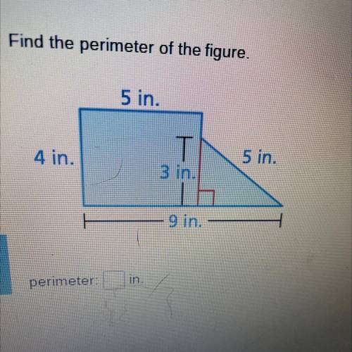 Please help, Find the perimeter of the figure