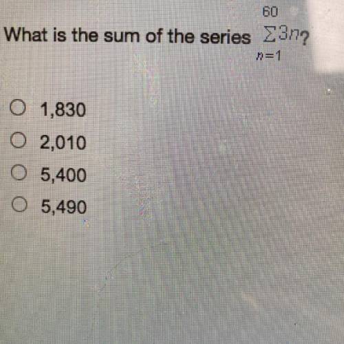 60
What is the sum of the series E3n?
