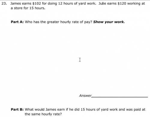 I need help on part b please. part a is james i already know that.