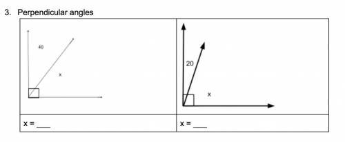 Help me with Perpendicular angles