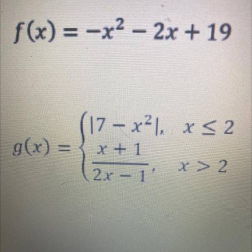 Evaluate f(9) given. Help
