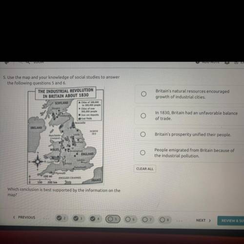 Use the map and your knowledge of social studies to answer

he following questions 5 and 6.
Which