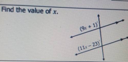 Find the value of x​