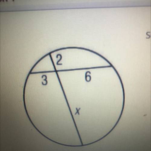Find x segment of circles
