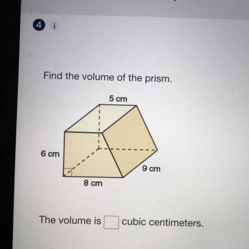 Find the volume of the prism in cumbic centimeters