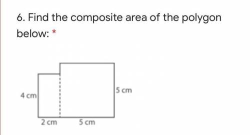 Find the composite area