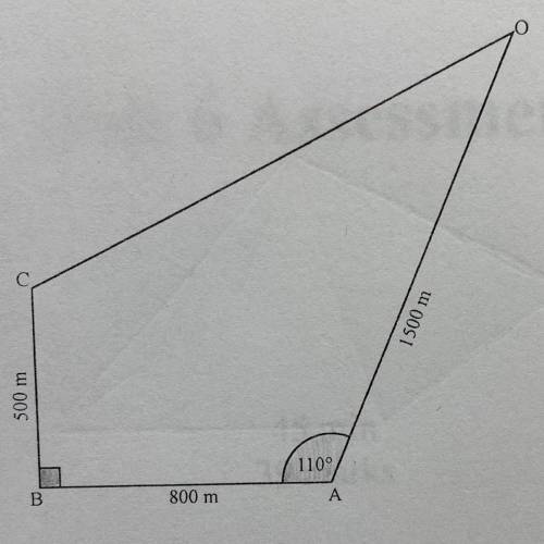 Show that the distance CA is 943 m correct to 3 s.f.

Show that angle BCA is 58.0° correct to 3 s.