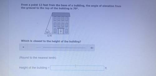 Which is closest to the height of the building?
(Round to nearest tenth