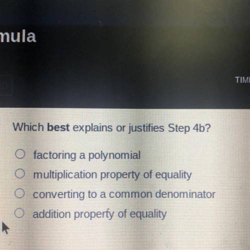 Which best explains or justifies step 4b?