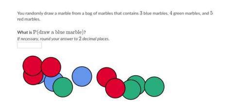 What is P(draw a blue marble)?