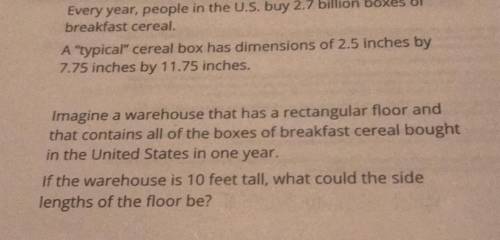 There is also a second step it says

“what is the volume of each box?”
“How are these boxes arrang