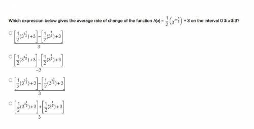Which expression below gives the average rate of change?
