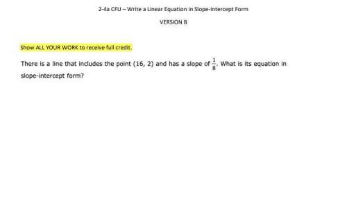 What is its equation in slope-intercept form ?