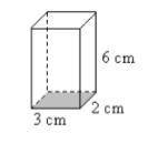 The volume of this rectangular prism is 36 cm^2. How many ½ cm cubes will fit in this rectangular p