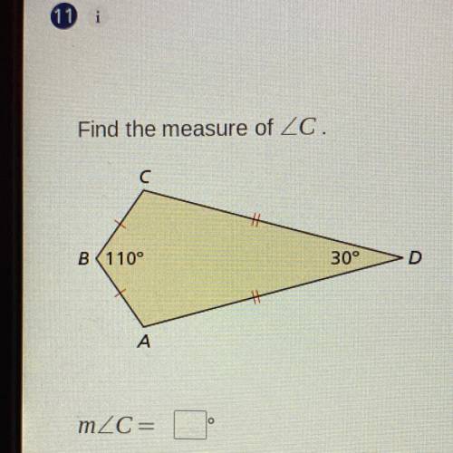 Find the measure of angle C