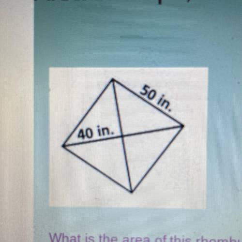 What is the area of this rhombus?