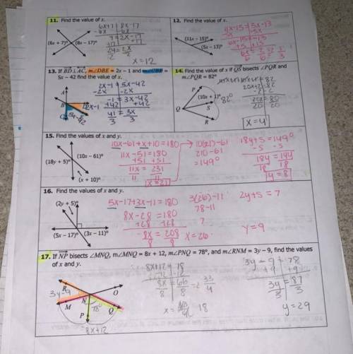 Unit 1: Geometry Basics Homework 3: Angle Relationships