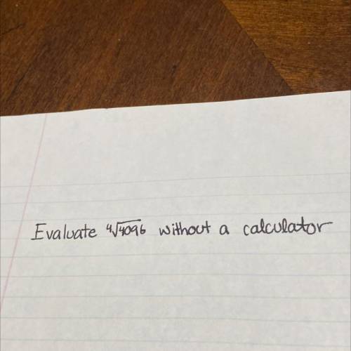 Evaluate without a calculator
