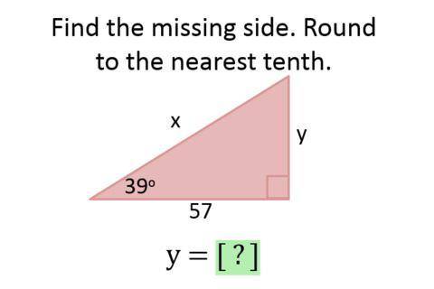 Find the missing side. Round to the nearest tenth.
