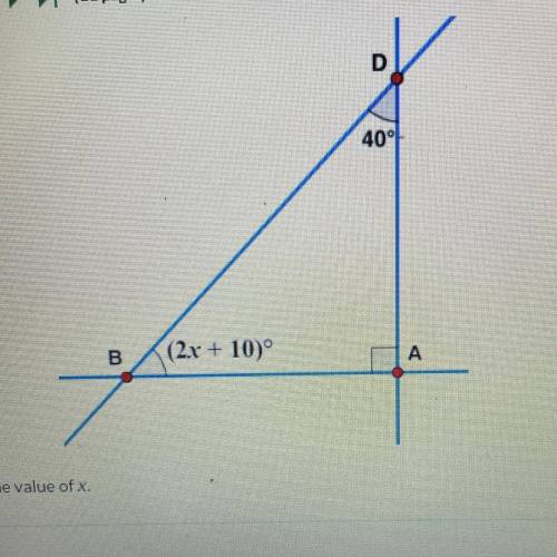 Help i need the value of X