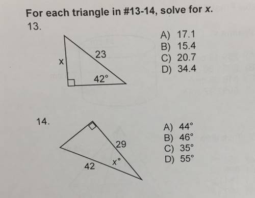 Solve For X In Both Problems Explain !