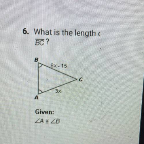 6. What is the length of BC?