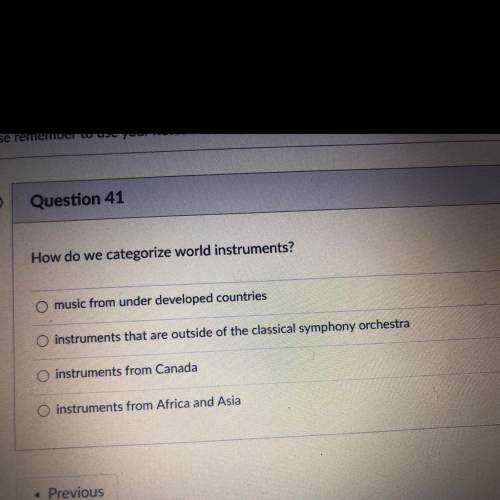 How do we categorize world instruments?