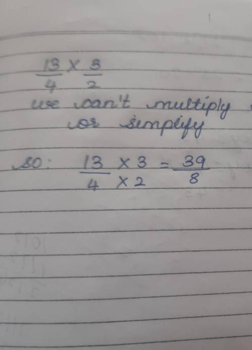 What is 13 over 4 multiplied by 3 over 2
