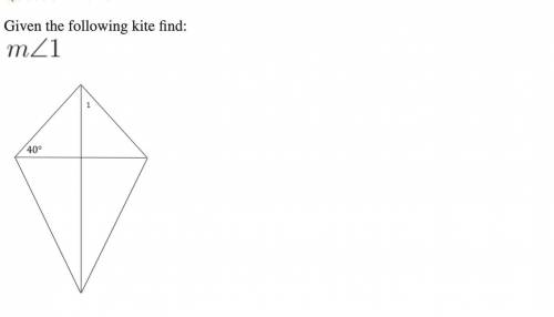 Given the following kite find:
