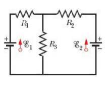 In the figure below, the ideal sources have electromotive format E1 = 10 V and E2 = 0.5 E1, and

a