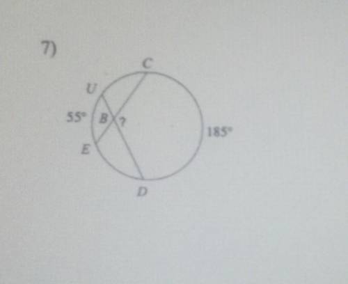 Find the measure of the are or angle indicated. Assume that lines which appear tanget are tangents​