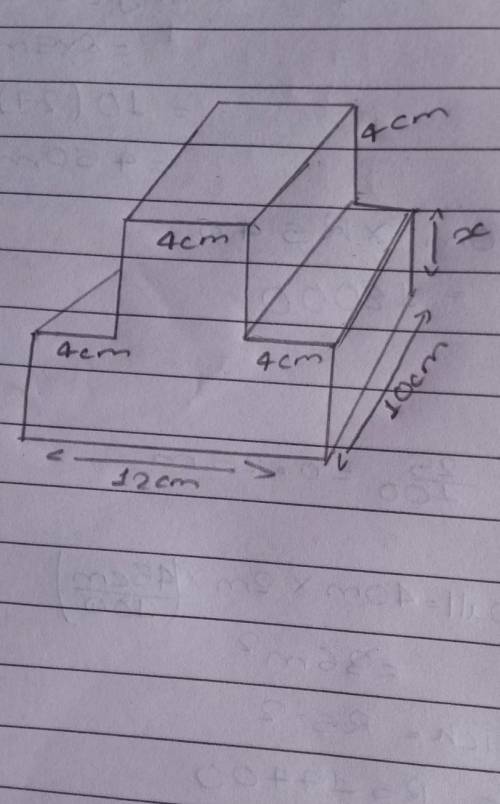 The total surface area if prism is 528cm^2 find the value of x.​