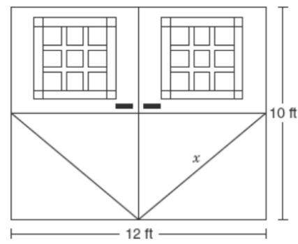 EASY math question: Show steps for BRAINLIEST

The two identical rectangular doors of a barn have