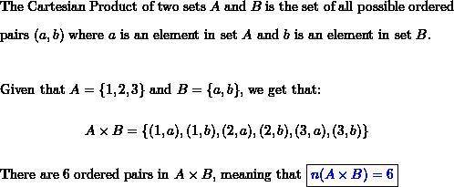 Let A = {a,b,c} and let B = {1,2,3}. Determine n(AB)​