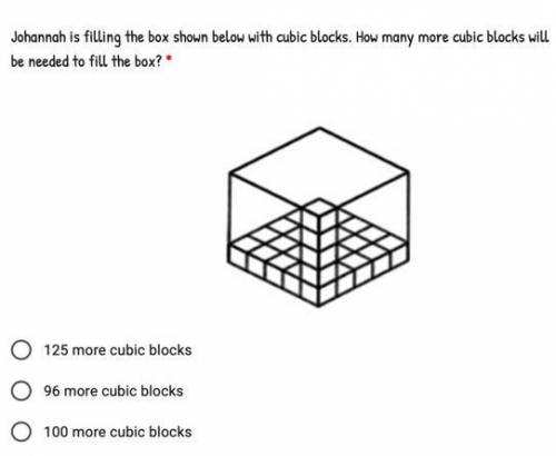 Johannah is filling the box shown below with cubic blocks. How many more cubic blocks will be neede