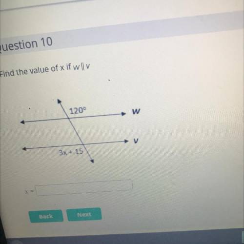 Find the value of x pls help