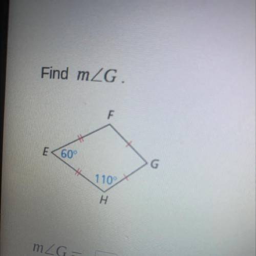 Find mZG
E60°
G
110
H