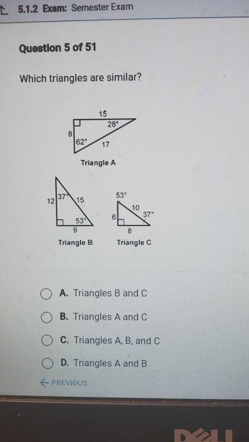 Which triangles are similar?​