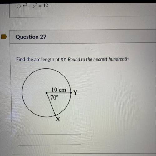 Find the arc length of XY. Round to the nearest hundredth.