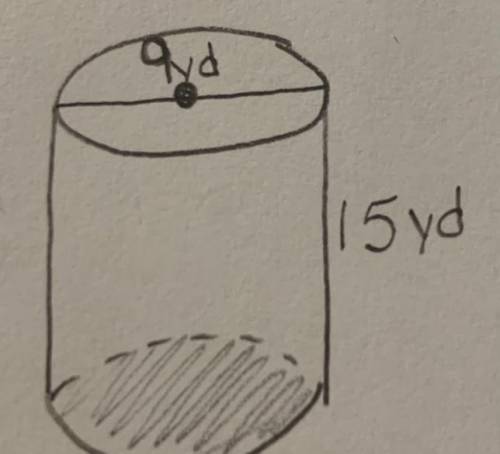 What is the Surface Area of this cylinder? Round to the nearest hundredth if needed, Use 3.14 for p