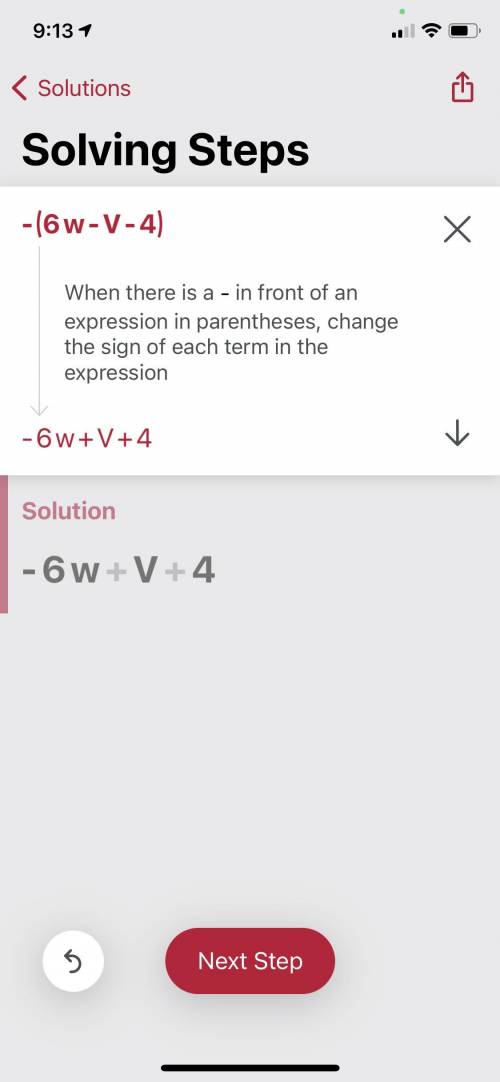 -(6w-v-4) I need this solved I can't figure it out I have been stuck for days