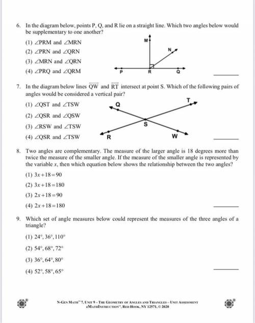 Can you help me with my Unit # 9 Math Assessment!
