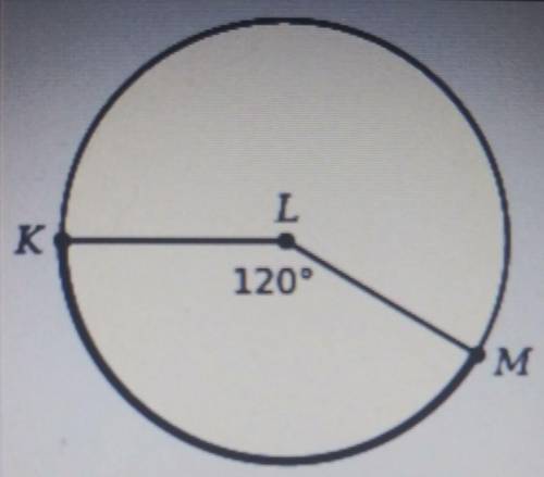 What is the length of the minor arc KM f the the radius of the circle is 3 Ft.​