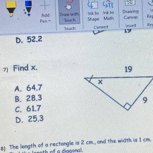 Find x please help this is literally my final exam