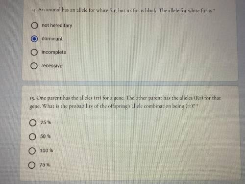 I need help with 14 and 15 I answered 14 but want to know if it correct
